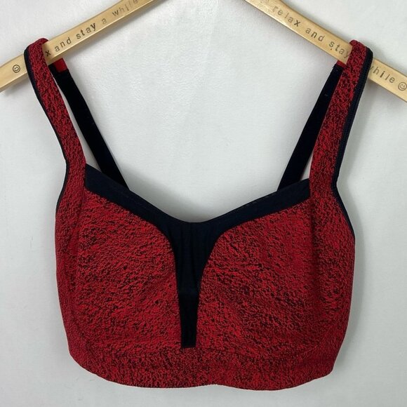 Lululemon Ta Ta‎ Tamer III Sports Bra Jacquard Red Power Luxtreme Supportive Top - Picture 9 of 10